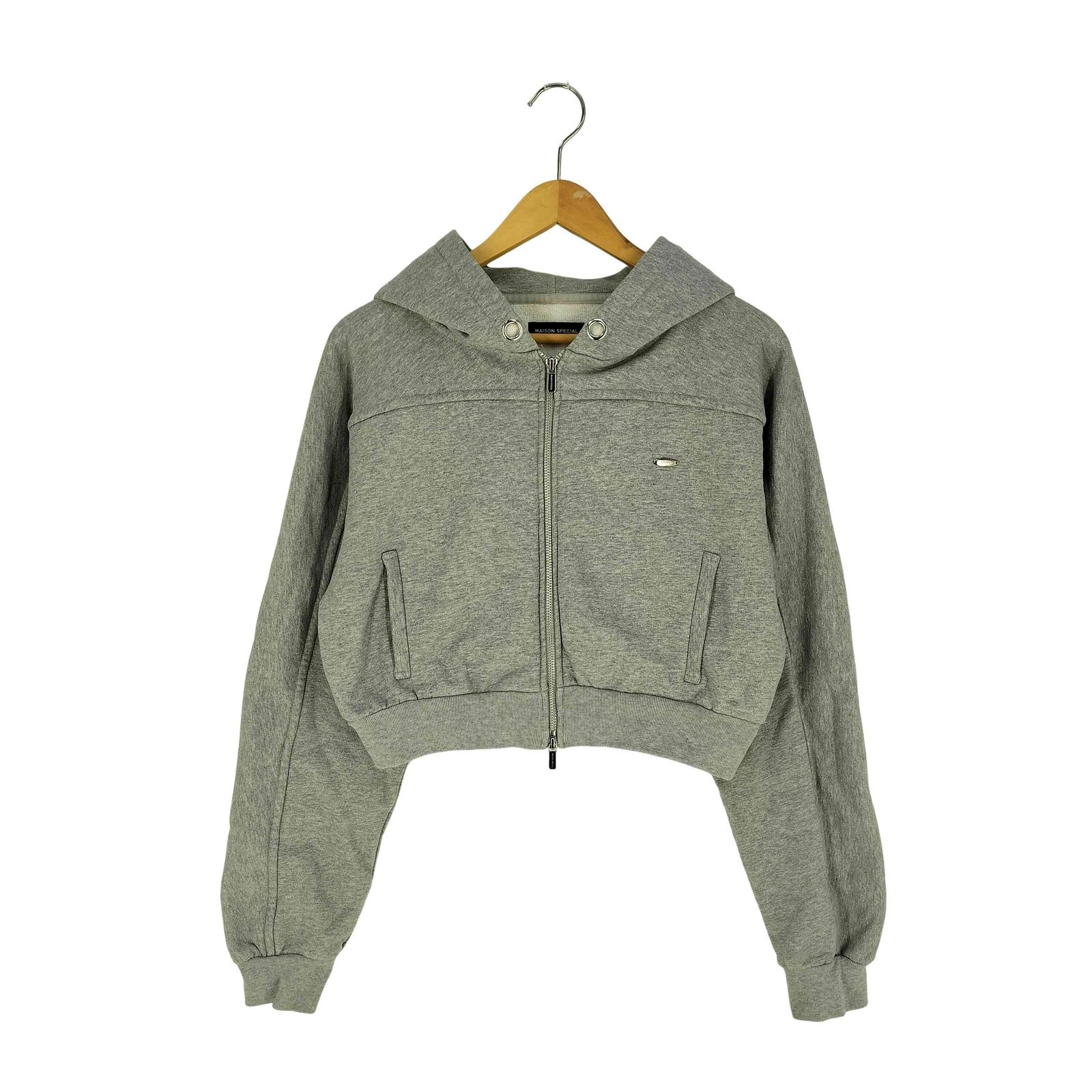 パーカー MAISON SPECIAL Front Zip Short Hoodie MAISON SPECIAL（メゾンスペシャル）の「Front Zip Short Hoodie