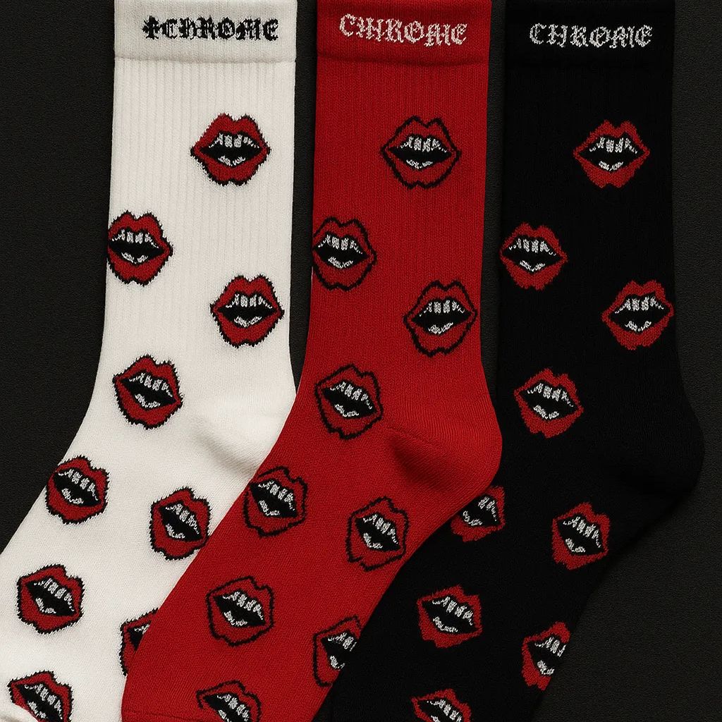 海外 CHROME HEARTS クロムハーツ 靴下 3足セット