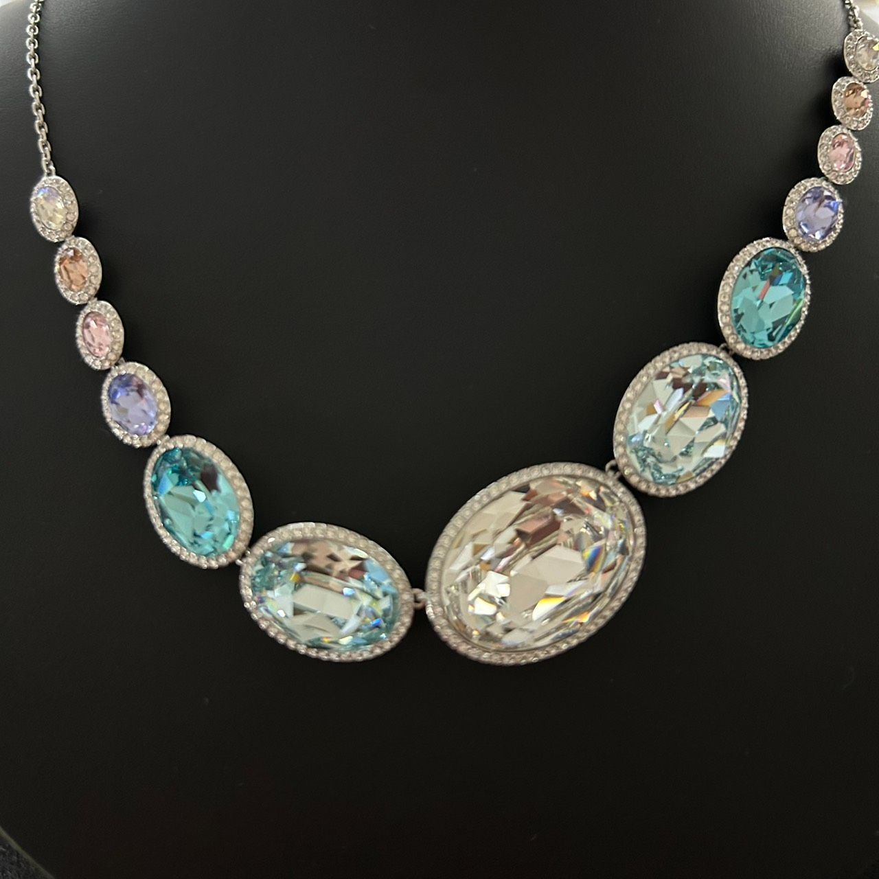極美品】SWAROVSKI Caption キャプション オーバル ネックレス 