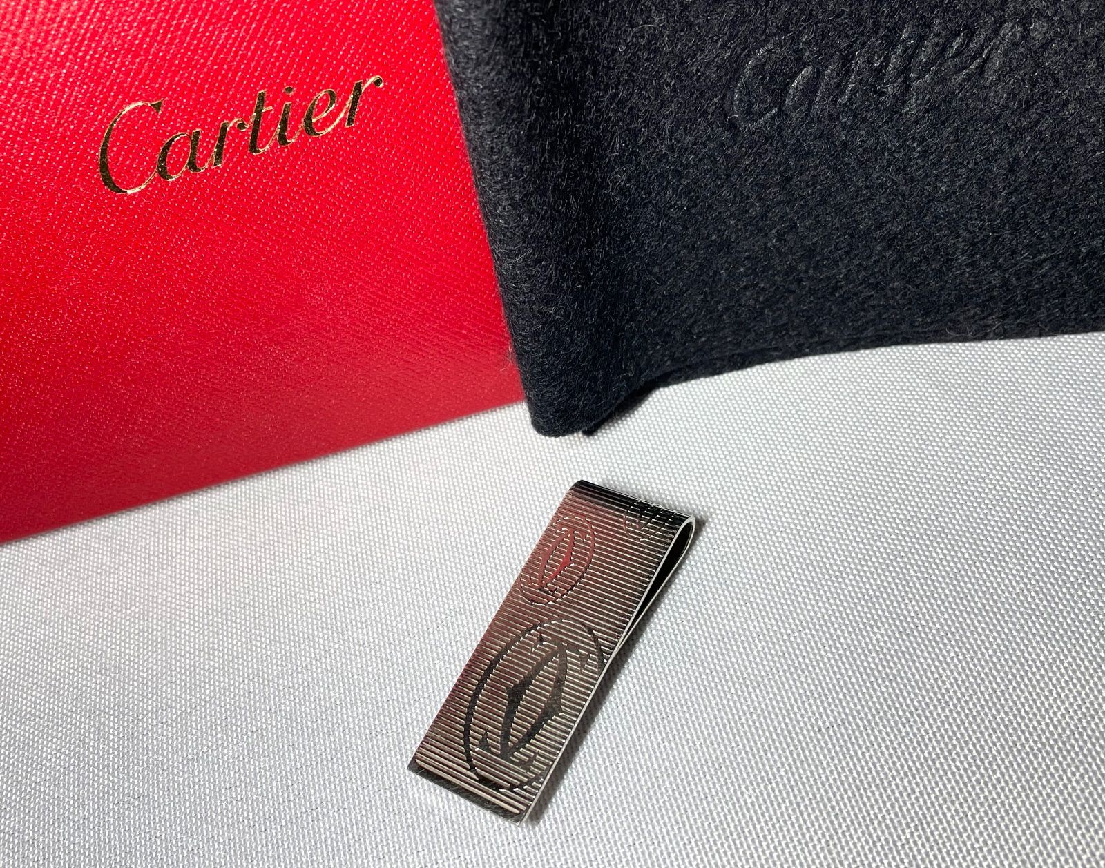 Cartier カルティエ ハッピーバースデー Cドゥ ロゴマネークリップ