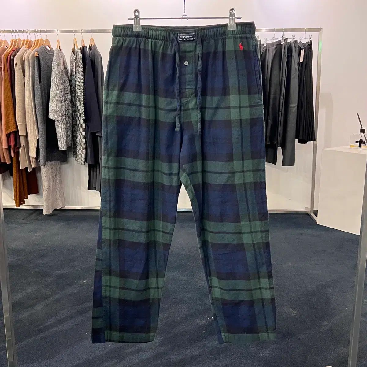 M ポロラルフローレン ブラックウォッチ タータンチェック パジャマ