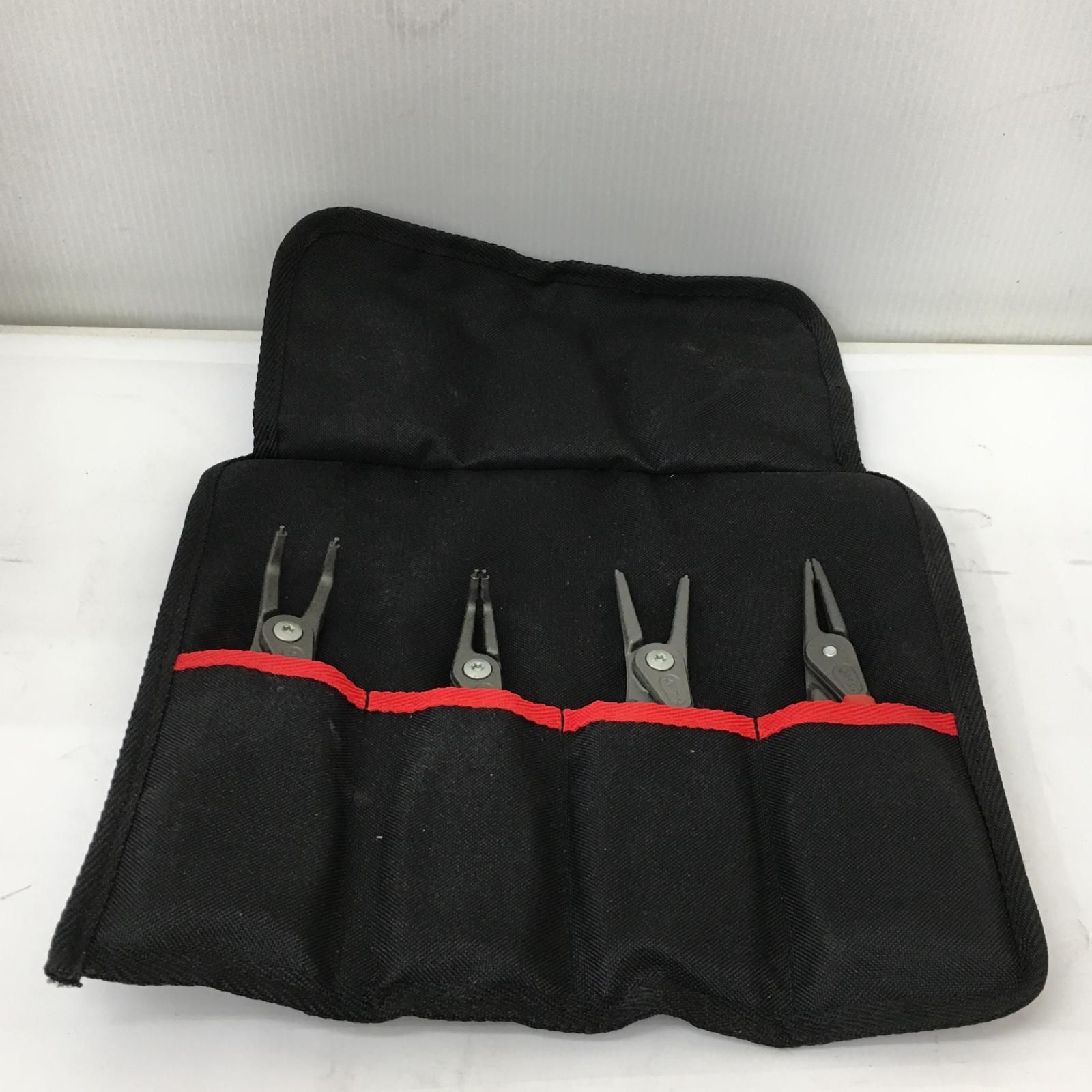 △△KNIPEX クニペックス スナップリングプライヤーセット 4本組 穴用+軸用 19-60mm 美品