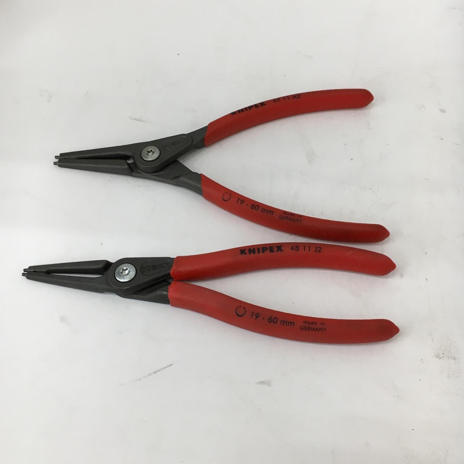 △△KNIPEX クニペックス スナップリングプライヤーセット 4本組 穴用+ 