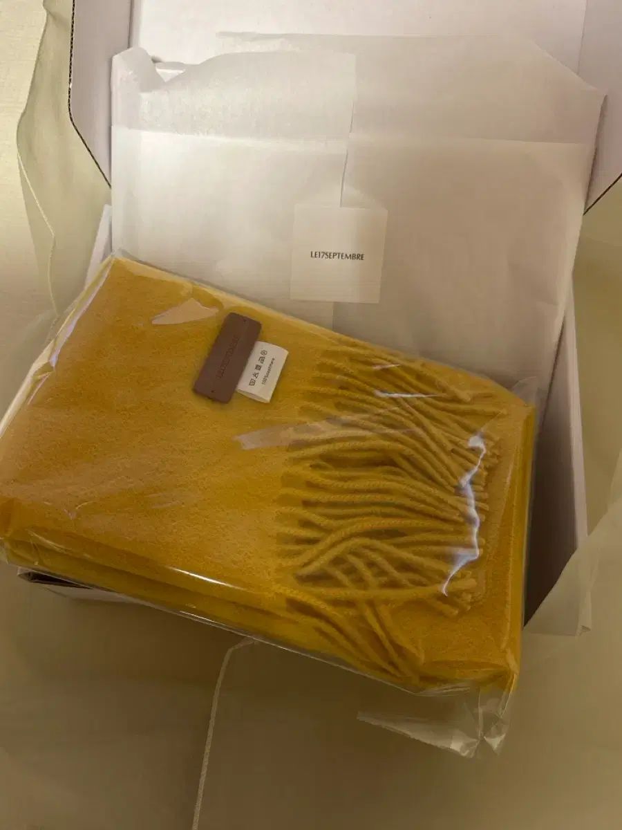 カシミアマフラー イェロー