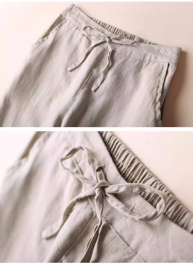  テーパードパンツ レディース ガウチョパンツ 綿麻 リネン混 9分丈 カジュアル 綿混パンツ ゆったり 無地fengxz 172 カジュアルパンツ パンツ