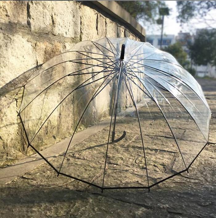 ビニール傘 ♥ワンタッチジャンプ式 自動開 丈夫 長傘 おしゃれ 16本骨 シンプル 無地軽量 中学生 高校生 カサ クリア 雨傘 透明傘 耐風 折れにくい 梅雨 雨の日対策tms 02