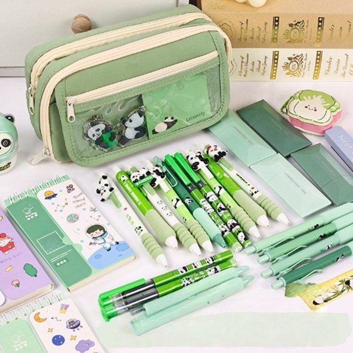 ペンケース 即 OK 透明 箱型 多機能 大容量 文房具 高校生 中学生 女子 xzzhang 331