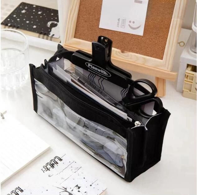 大容量 無地ペンケース マルチレイヤー ペンケース xzxiaoyun 339