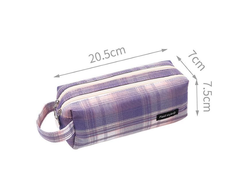 ペンケース チェック柄