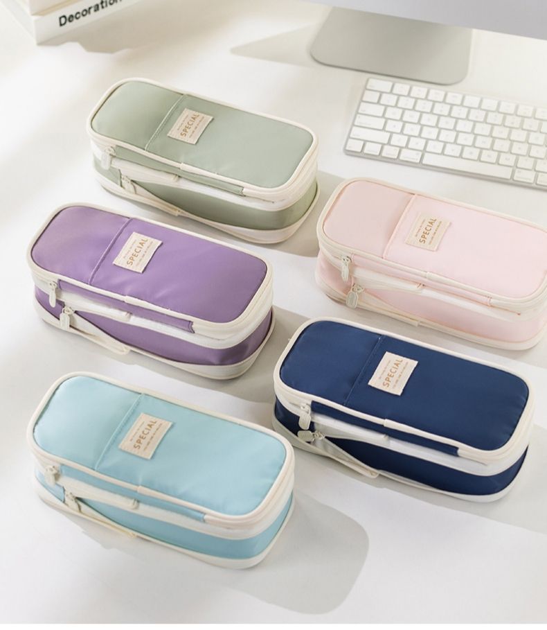 ペンケース 大容量 マチつき 筆箱 多機能 ツールペンケース ポーチ 中小学生 高校生 大学生 男の子 女の子 子供 サラリーマン 帆布 マチ付き fengxz 128