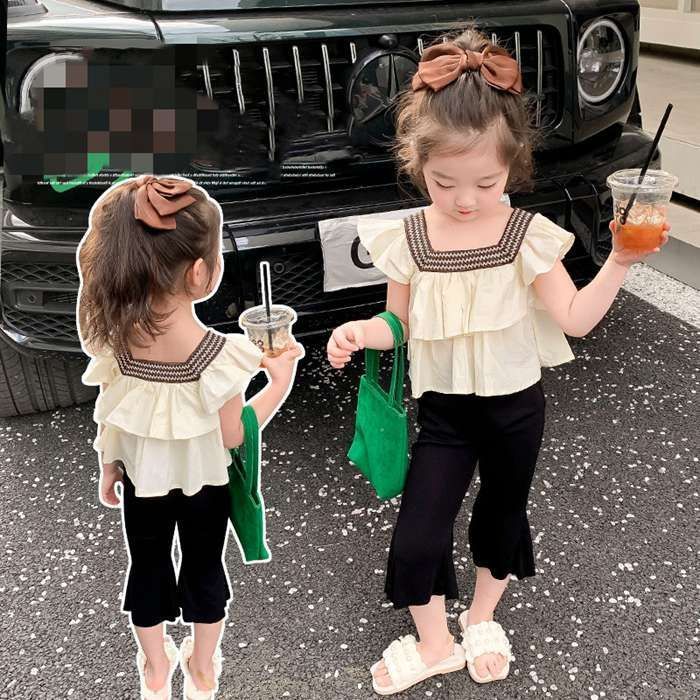 セットアップ 子供服 女の子 上下セット ブラウス パンツ セット フ スリーブ 女児 小学生 キッズ ボトムス 可愛い おしゃれ カジュアル 90 cm 100 110 120 130 140 jinrui 16