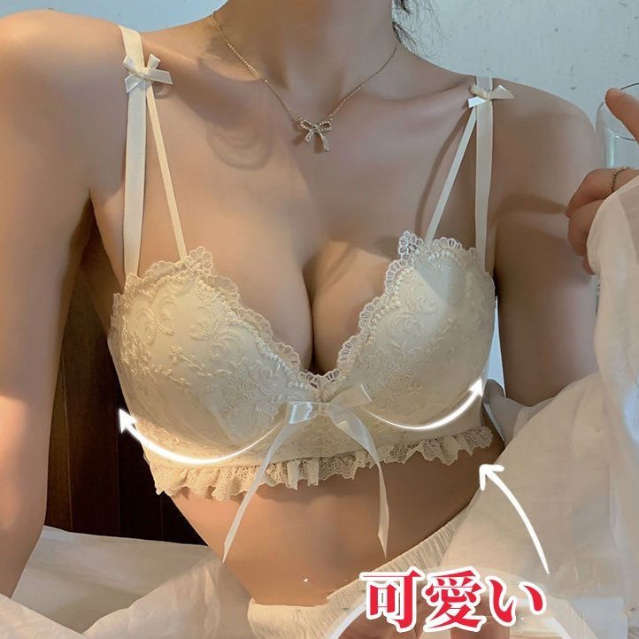 ブラジャー ブラ レディース 下着 ワイヤー 女性 レース刺繍 かわいい セクシー ノンワイヤーブラ 刺繍 インナー レディースブラジャー 子供ドール おしゃれ 可愛い 通気性 蒸れにくい yunazi 07