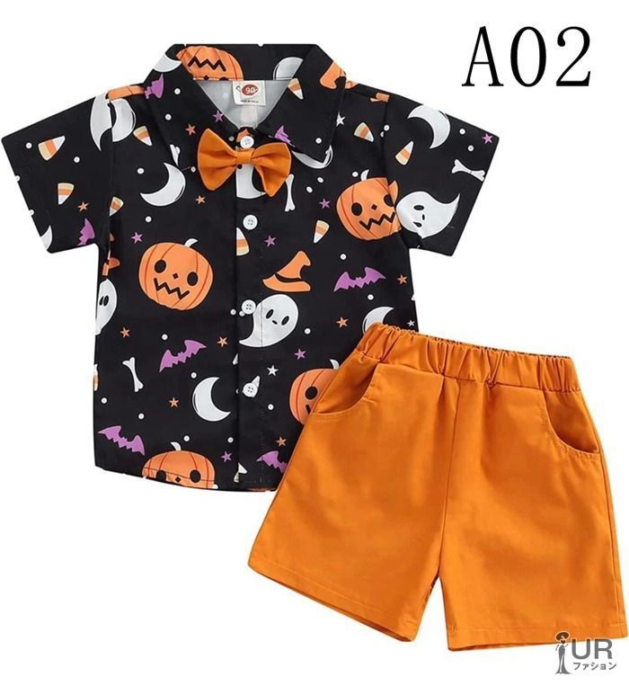 子供服 子供 キッズ服 セットアップ 上下セット Tシャツ パンツ コスチューム 可愛い 仮装 パーティー lshalloween 132