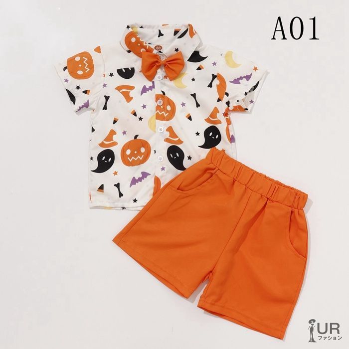 子供服 子供 キッズ服 セットアップ 上下セット Tシャツ パンツ コスチューム 可愛い 仮装 パーティー lshalloween 132