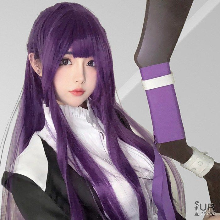 コスプレ コスチューム ウィッグ ロング パープル レディース 自然 普段使い ロングヘア ストレートおしゃれ かわいい フルウィッグ ファッション ナチュラル 女性 ロングウィッグ ストレート 後ろ髪yuanniang 25
