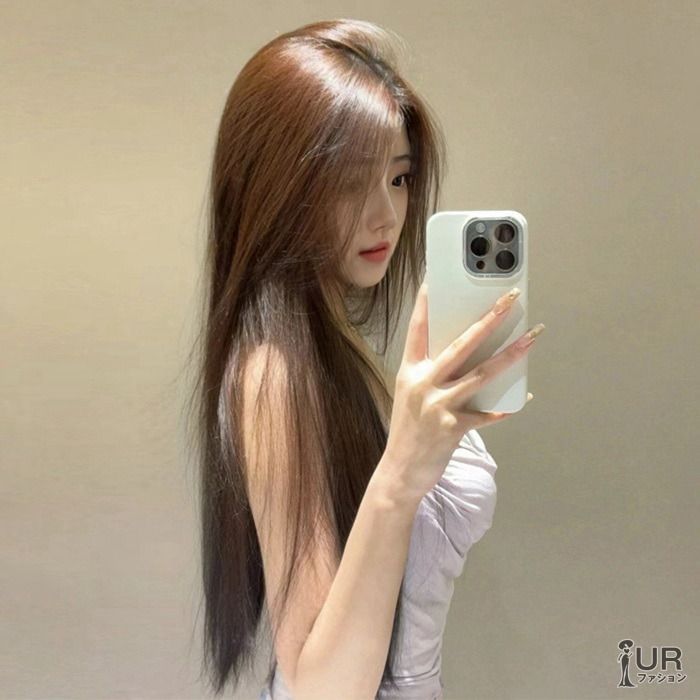 ストレートウィッグ ロング レディース かつら 自然 普段使い ロングヘアおしゃれ かわいい フルウィッグ ナチュラル 女性 ロングウィッグ ストレート 後ろ髪 コスプレ コスチューム ファッション yuanniang 08