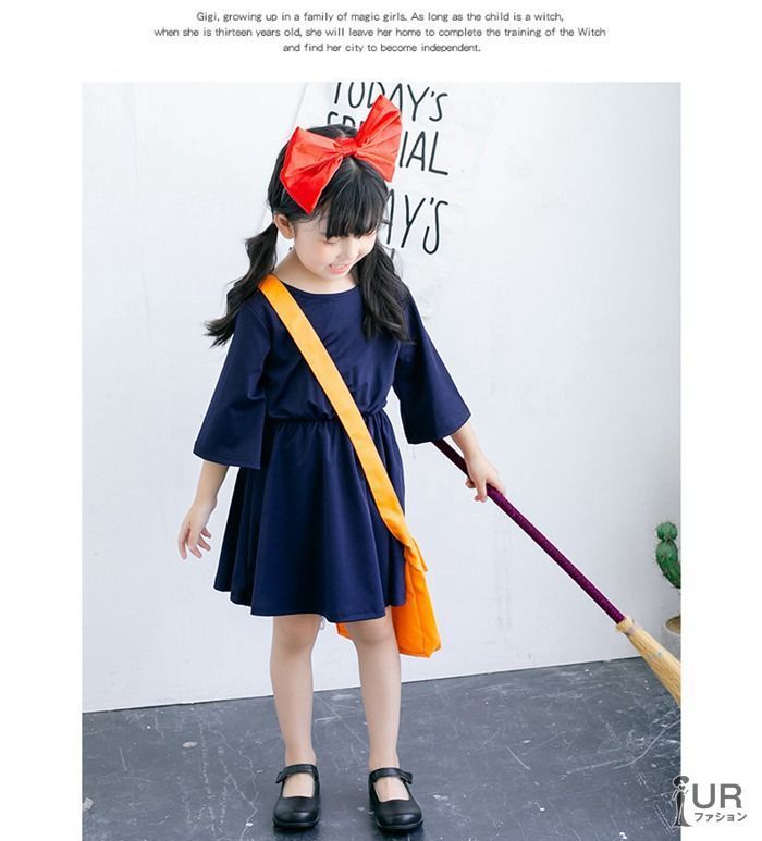 衣装 子供 魔女 ワンピース キッズ 3点セット カチューシャ バッグ コスプレ 女の子 子供用 コスチューム イベント 仮装 ステージ衣装 ジュニア パーティー 可愛い halloween 10