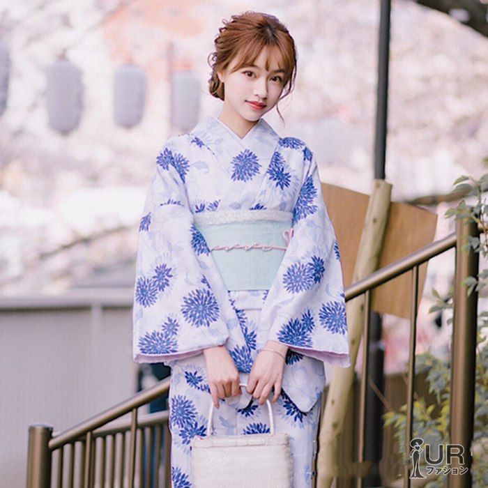 浴衣 レディース 花柄 和服 女性用 コスチューム 可愛い 和装 和風 着物 祭り 盆踊り プレゼント 花見 浴衣セット ゆかた 大人用 初心者 あわせ お出かけ 七夕 1人で簡単に着れる yukata 02