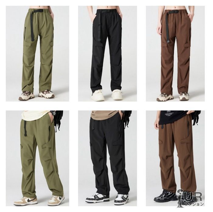 ワークパンツ カーゴパンツ ロングパンツ ボトムス メンズ レディース 速乾 ワイド ゆったり 無地ハイウエス ウエストゴム ズボン 大人 おしゃれ 運動着 お出かけ 日常 カジュアル antuoks 02