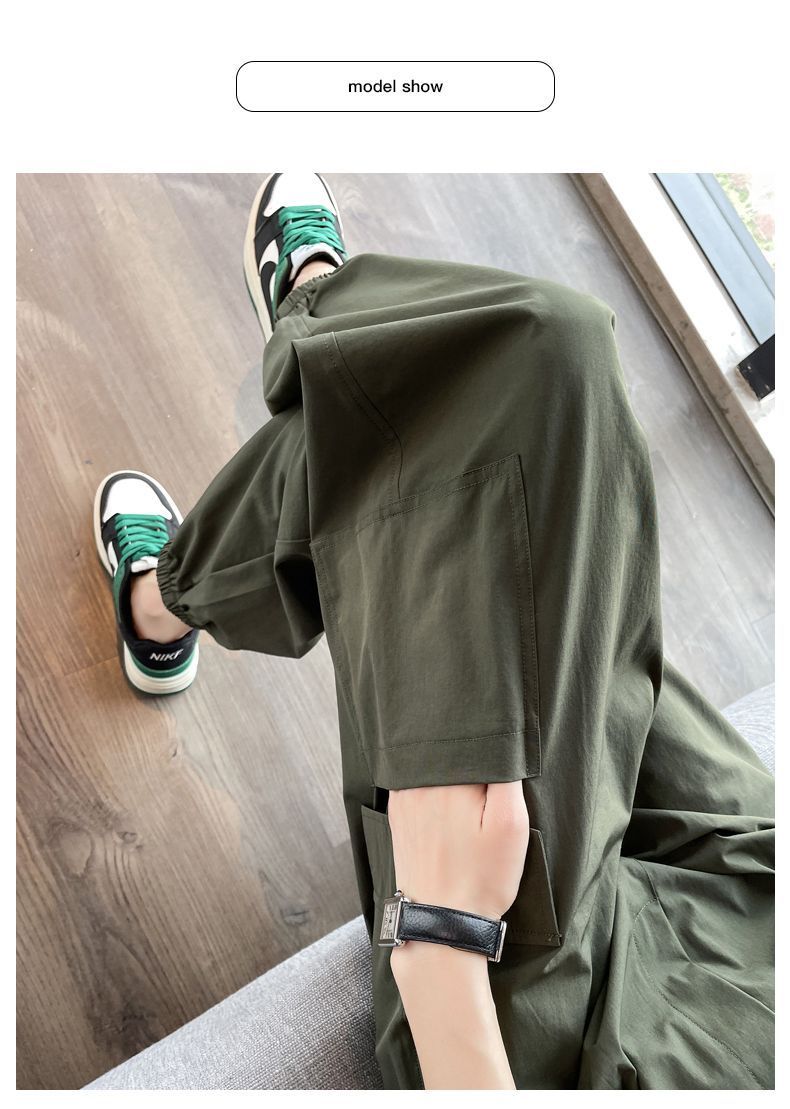 ジョガーパンツ レディース カーゴパンツ ハイウエス ロングパンツ ゆったり 無地ウエストゴム ベルトループ付き ワイド ズボン 女性 大人 ボトムス おしゃれ 運動着 ダンス お出かけ 日常 カジュアル skwbeining 02