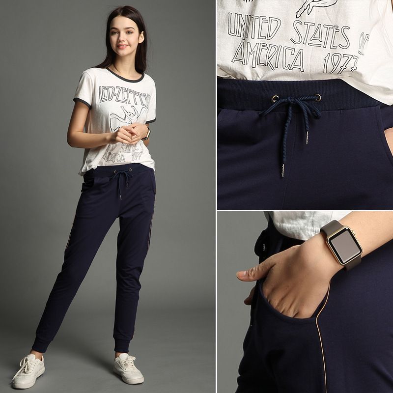 スウェットパンツ レディース テーパードパンツ ジョガーパンツ 楽ちん きれいめ かっこいい スリム 美脚 細見え おしゃれ 無地スエット ライン ヨガ パンツ 女性 長ズボン スポーツ ウォーキング ルーム ウェア 部屋着 大人 feibai 02