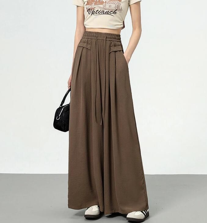  ワイドパンツ 夏 ロングパンツ レディース きれいめ ロング丈 イージーパンツ ウエストゴム ズボン 大きいサイズ サルエルパンツ パンツ