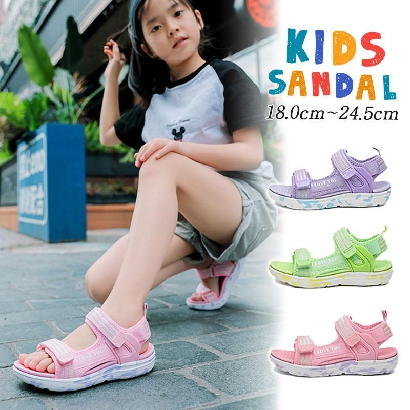 サンダル キッズ スポーツサンダル サマーシューズ 子供用 男の子 子供 キッズサンダル kids ブラック 通園 通学 履きやすい 軽量 tangni 07