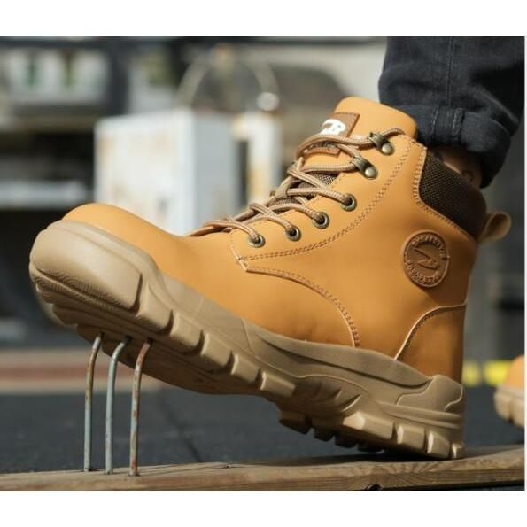 安全靴 ハイカット 防水作業靴 ブーツ つま先保護 耐滑 耐摩耗 衝撃
