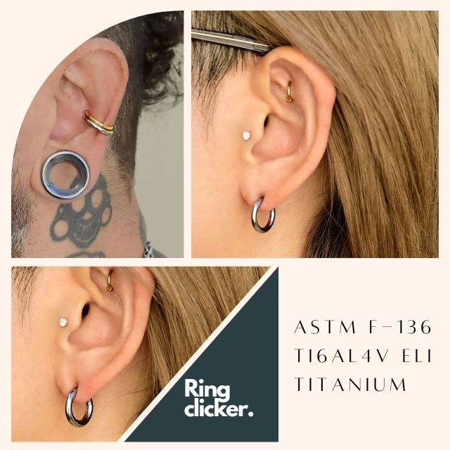 ピアス　8点 ボディピアス 8g 金属アレルギー対応 チタンピアス ワンタッチピアス