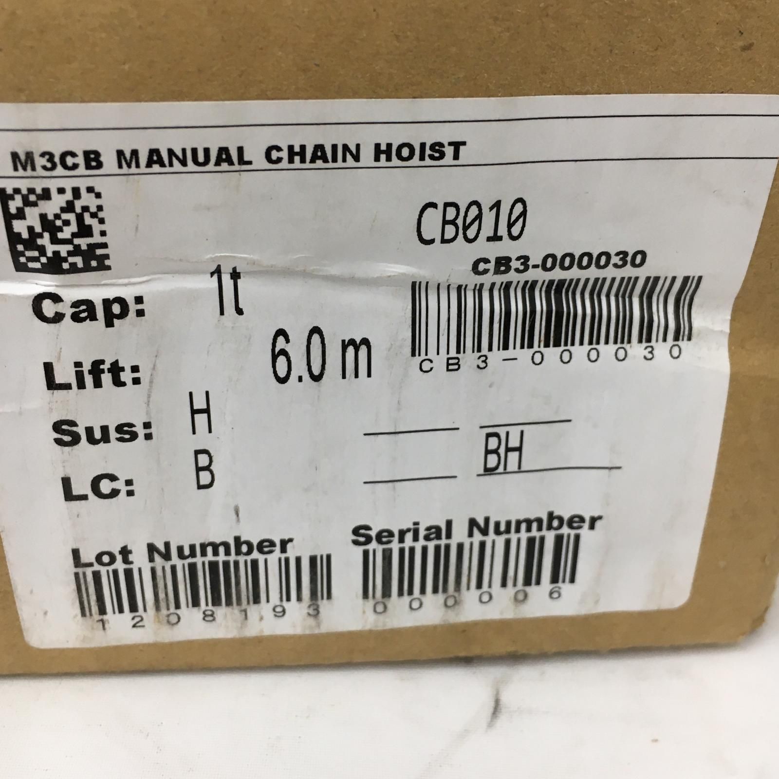  △△KITO キトー チェーンブロック 1 t CB 010 その他 特殊工具