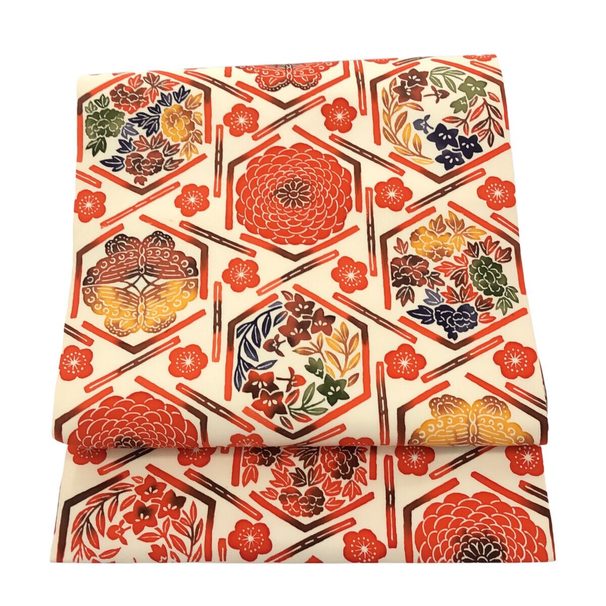 名古屋帯/紅型/美品/朱/仕立上がり/12158 - メルカリ