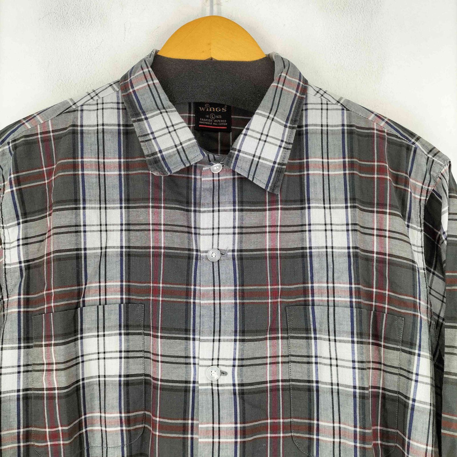 ユーズドフルギ USED古着 WINGS 60S チェック L/S シャツ メンズ