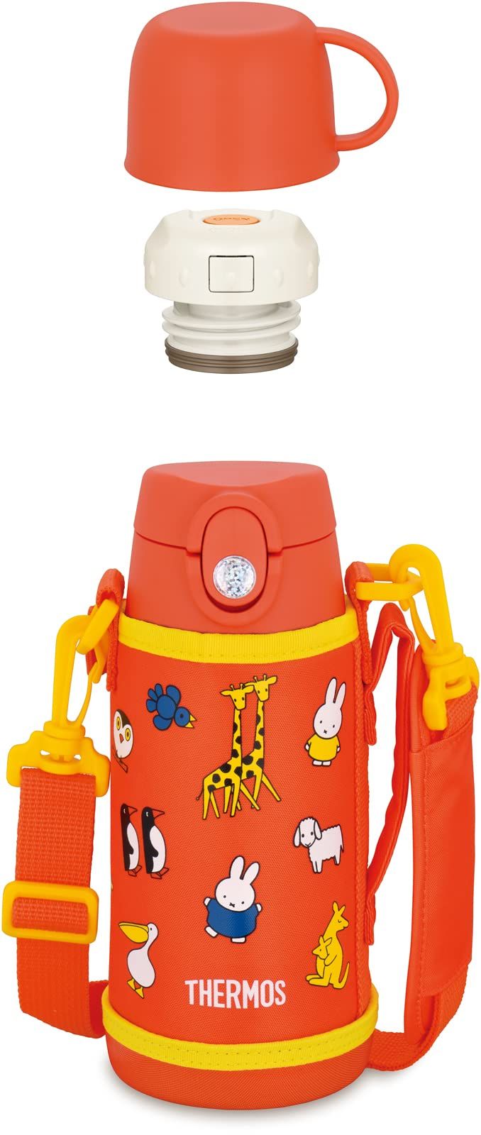 サーモス 水筒 真空断熱2ウェイボトル 0 6 L 64 ミッフィー オレンジ ストロー コップ 子供用 通園通学 FJO 601 WFB OR 600 ml コップタイプ 2 way