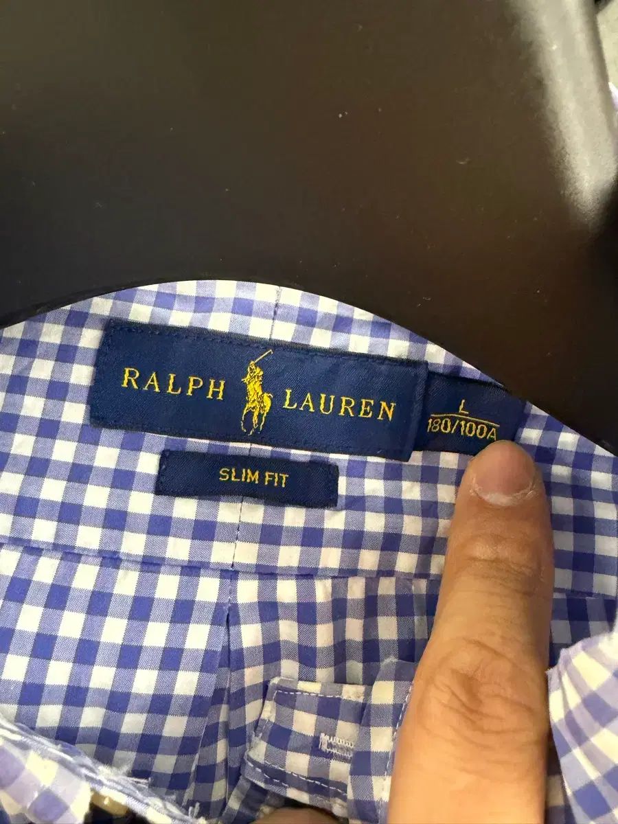 Ralph Lauren ラルフローレン ギンガム CHECK スリムフィット シャツ L
