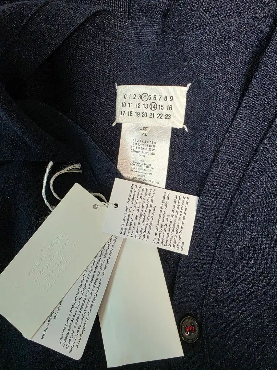 メゾン マルジェラ ネイビー カーディガン XL