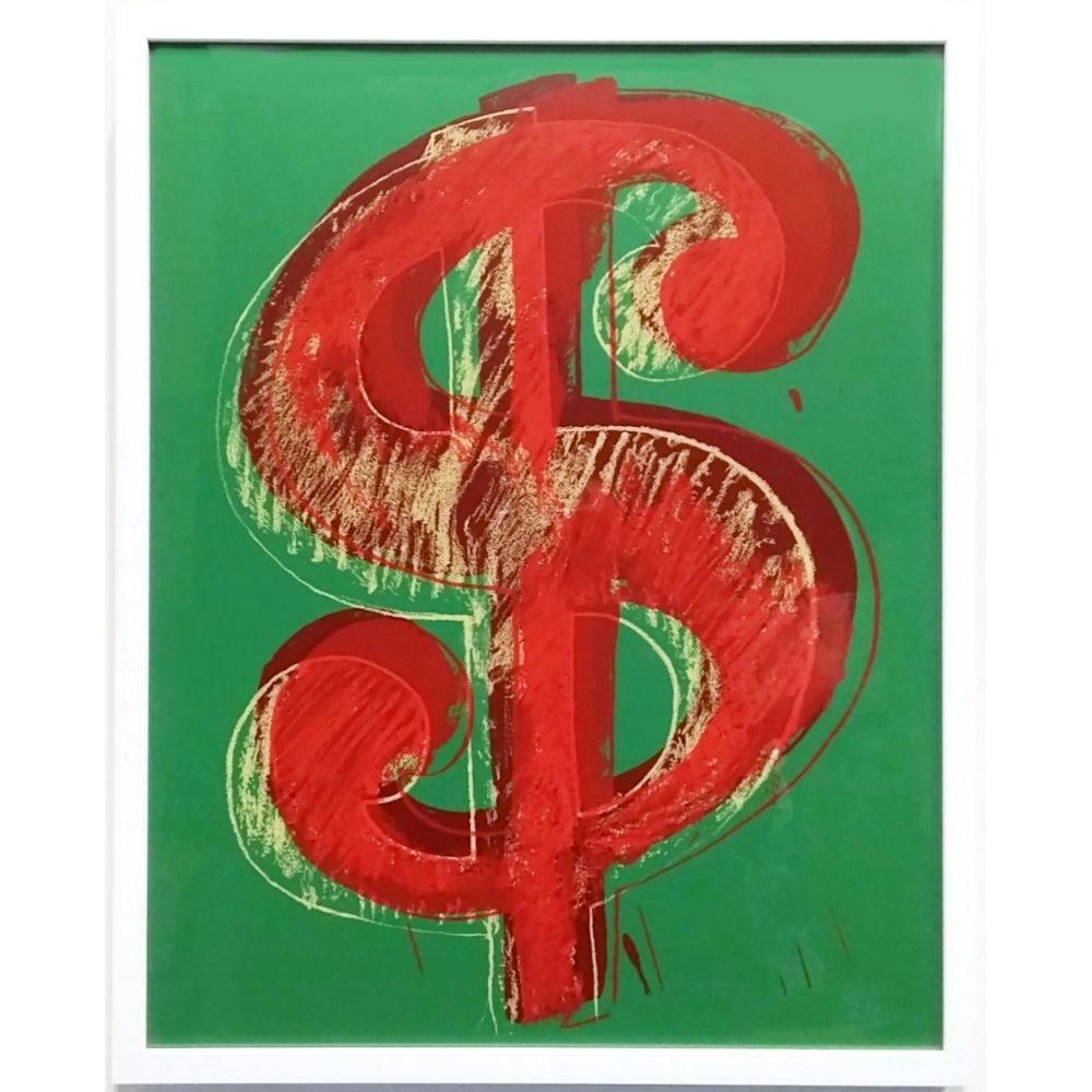 アンディ ウォーホル Dollar Green サンデー B モーニング版 シルクスクリーン 1000部 ポップアート 版画 額縁 真作