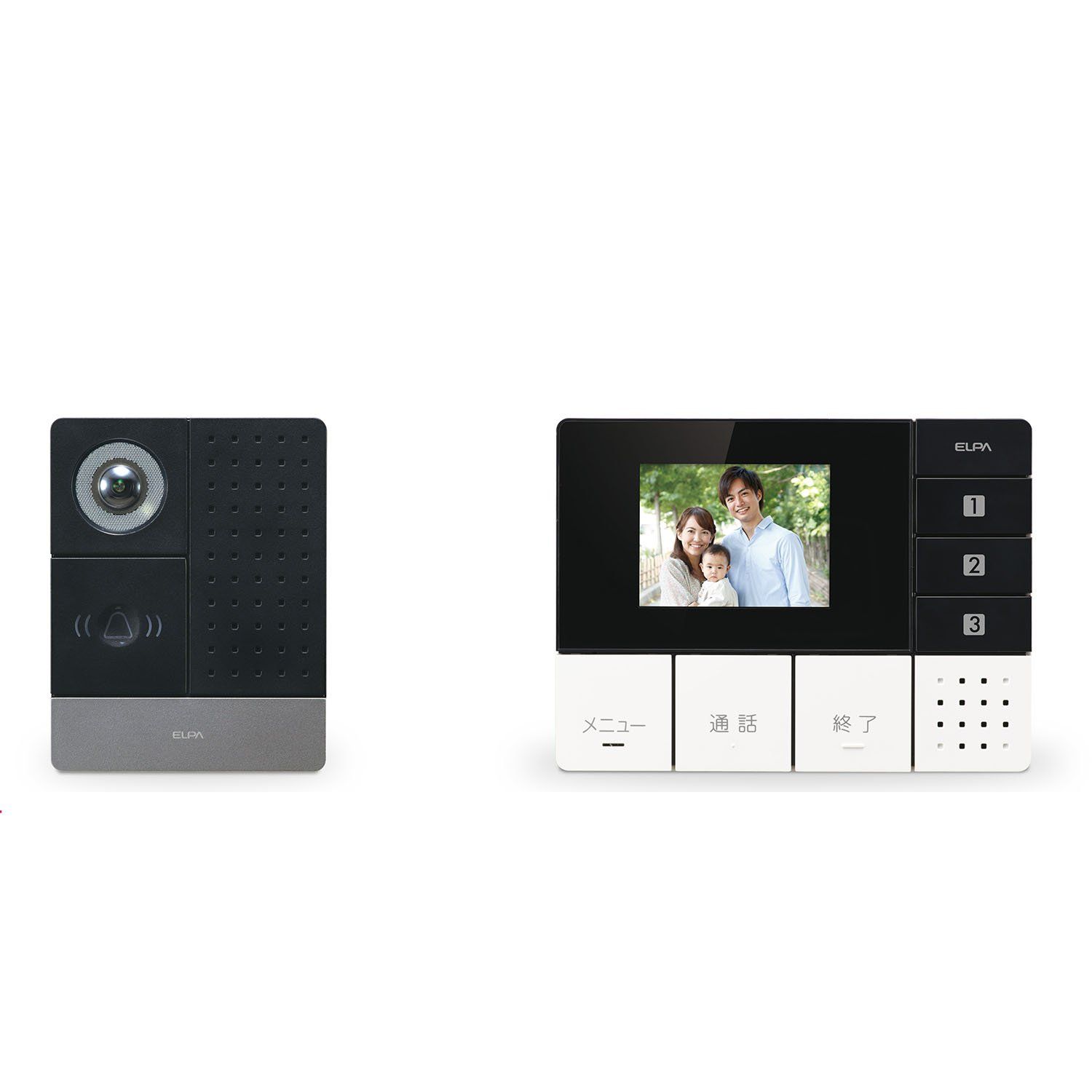 エルパ ELPA テレビドアホン DECTワイヤレスインターホン 配線工事不要 自動録画 親機1台カメラ子機1台セット DHS SM 2030 セット 玄関カメラ 親機