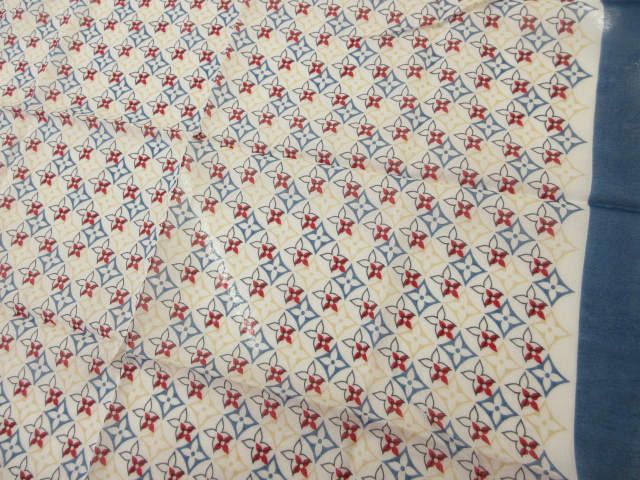 ルイヴィトン LOUIS VUITTON コットン スカーフ モノグラム ブルー系