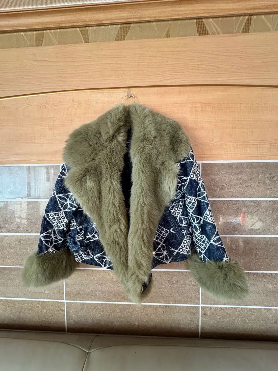 ファー トリミング デニム ジャケット