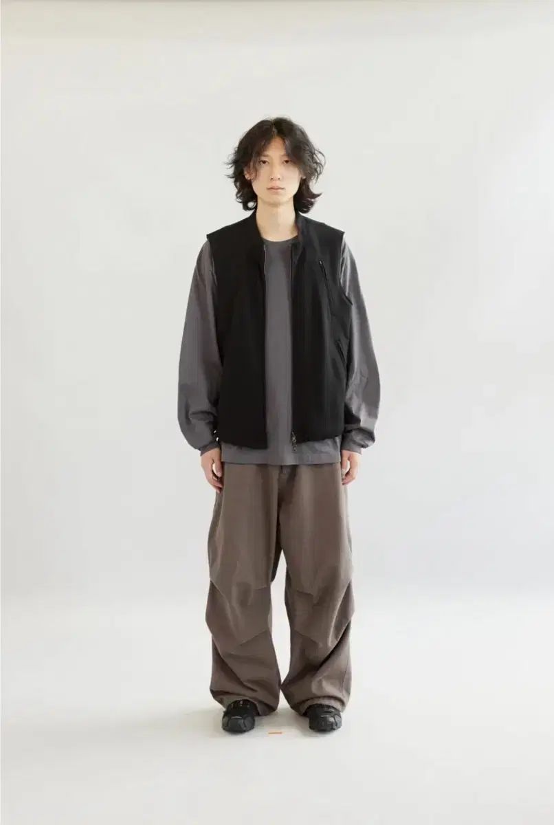 M ハッチングルーム リバーシブル ジャージー ベスト Black