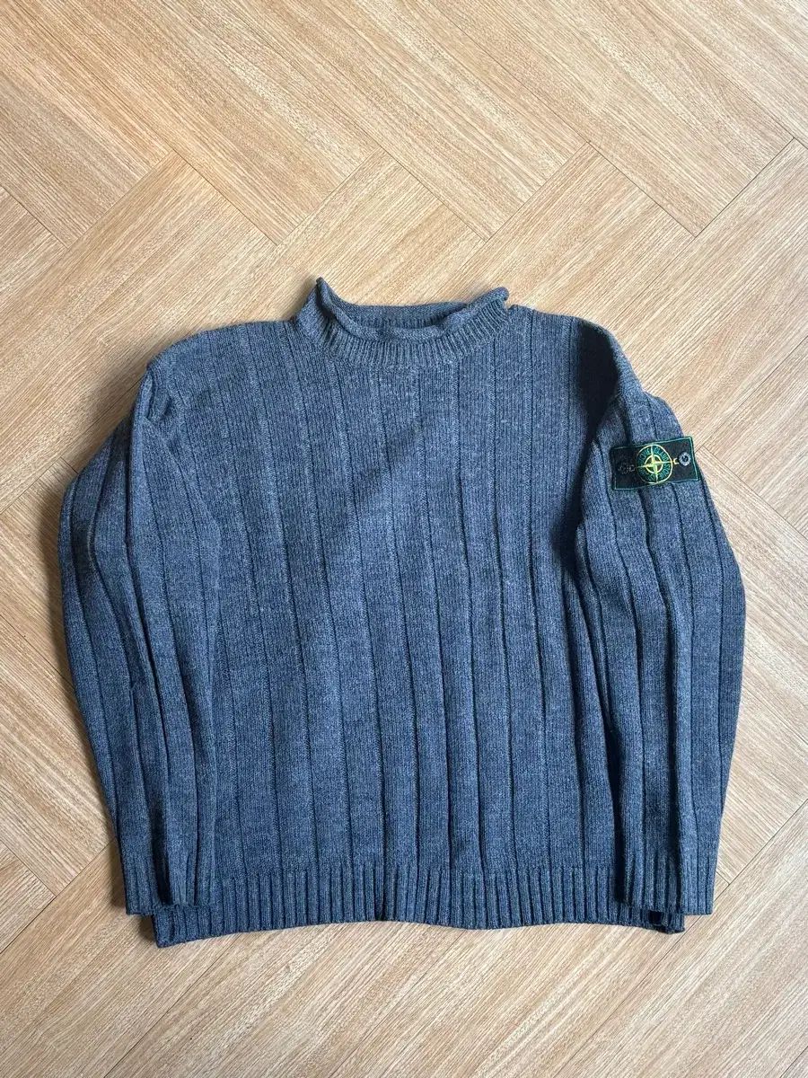 90s Stone island グリーンエッジワッペン ニット - メルカリ