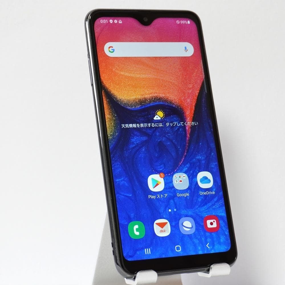 4G Galaxy A20 SCV46 ブラック SIMロック解除済 au108 - メルカリ