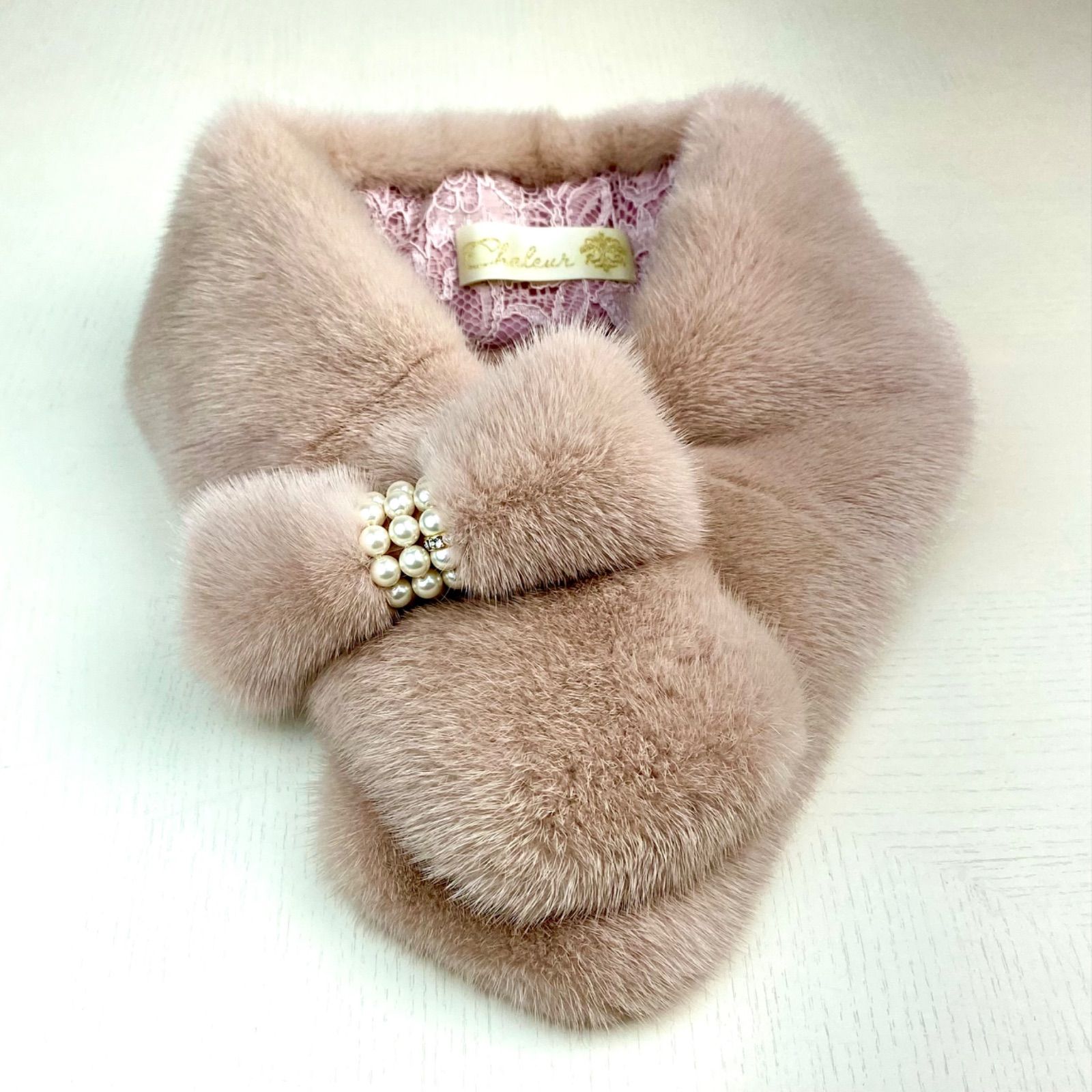 特売！！*SAGA MINK* ミンク マフラー 日本製 新品【ピンク】102