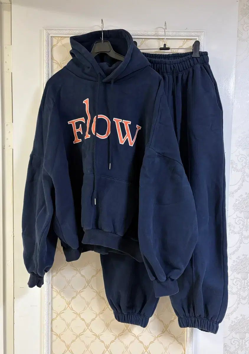 起毛 ネイビー フード付きTシャツ トレーニングウェア セット