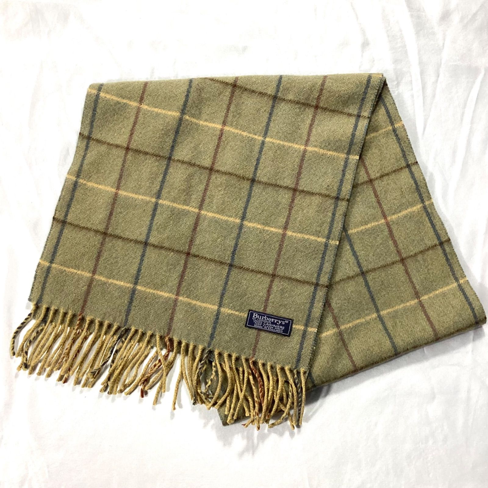 BURBERRYS バーバリーズ マフラー チェック カシミヤ100% 英国製
