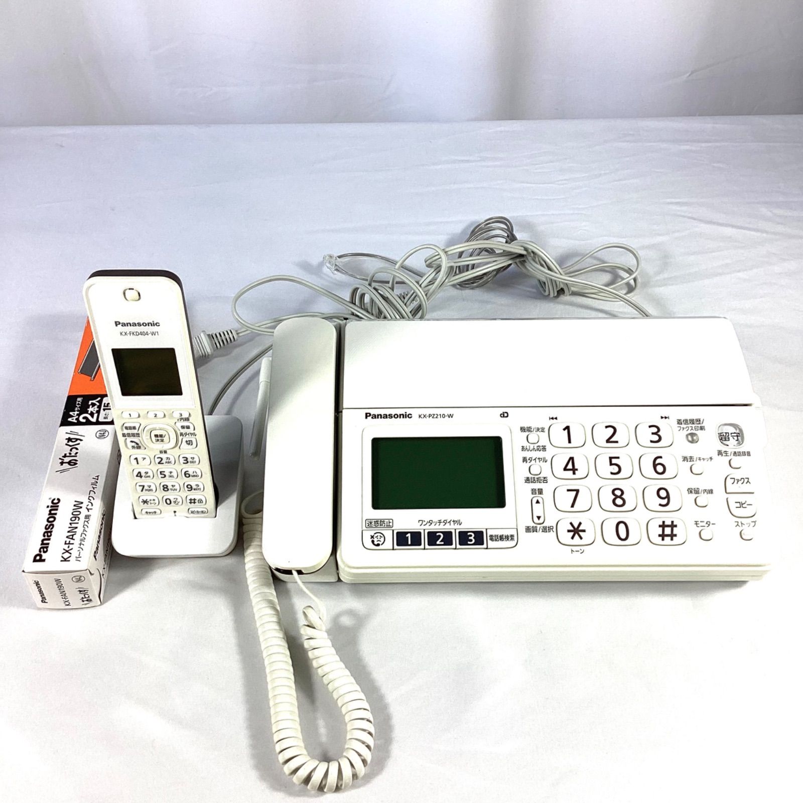 Panasonic パナソニック おたっくす KX-PZ210 KX-FKD-404-W1 電話機