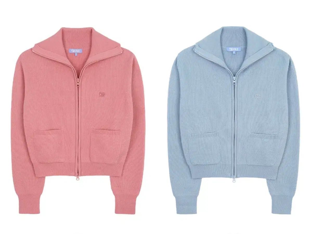 グローブ POUT カーディガン ピンク ブルー ジョンウォン(JUNGWON) 着用