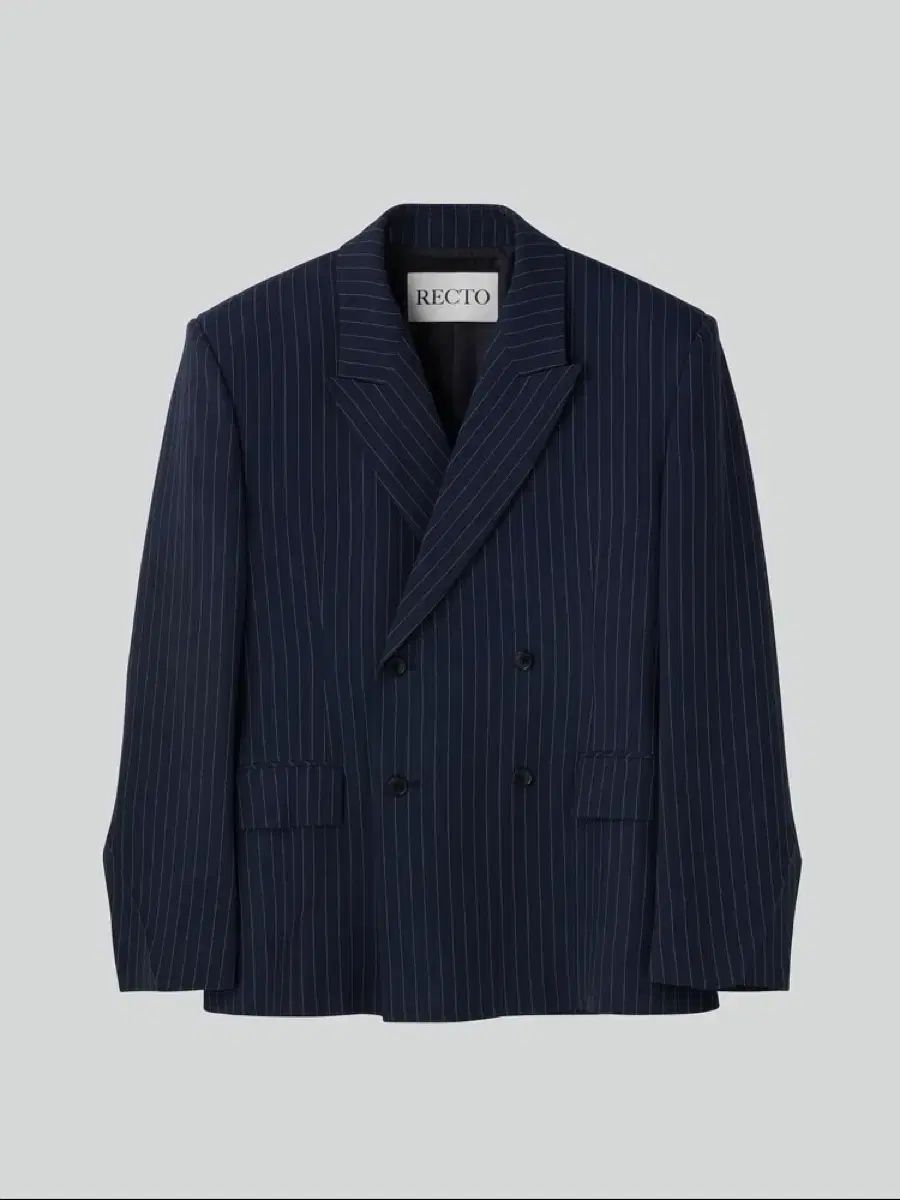 レクト ネイビー ピンストライプ ブレーザー s