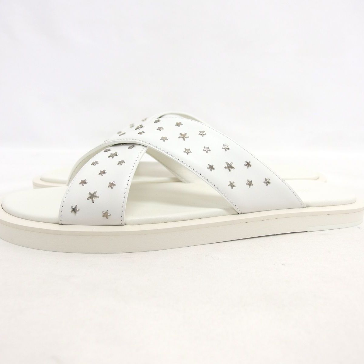 ☆JIMMY CHOO ジミーチュウ パルモ スタースタッズ サンダル ホワイト
