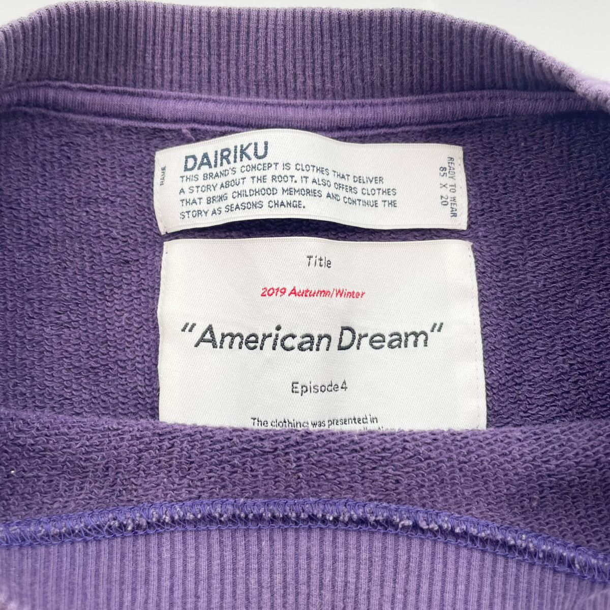 ダイリク DAIRIKU 19AW American Dream アメリカン ドリーム END ROLL